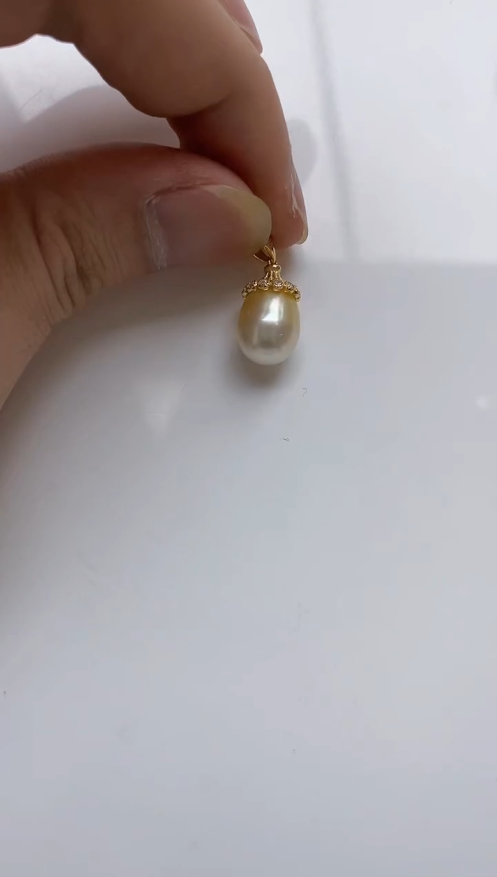 颈饰银S925镶嵌海水珍珠  