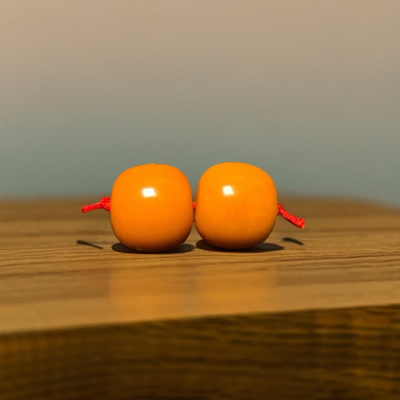 全黄色老型珠配饰。尺寸14.8mm左右