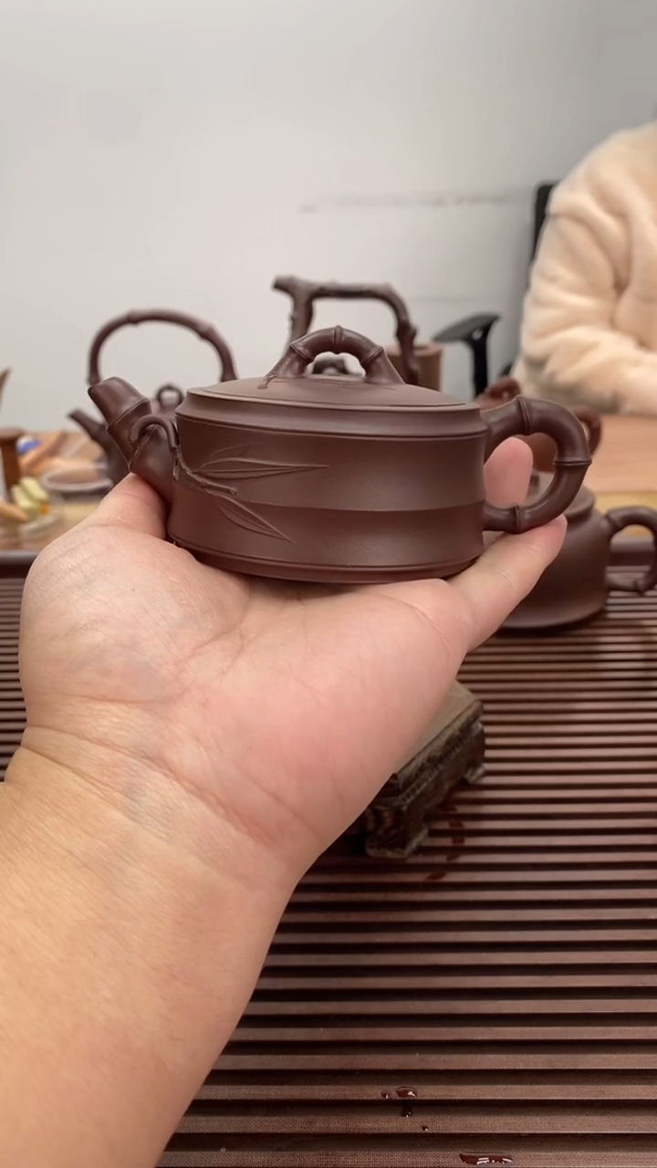 茶壶紫砂福利120毫升宽口竹段