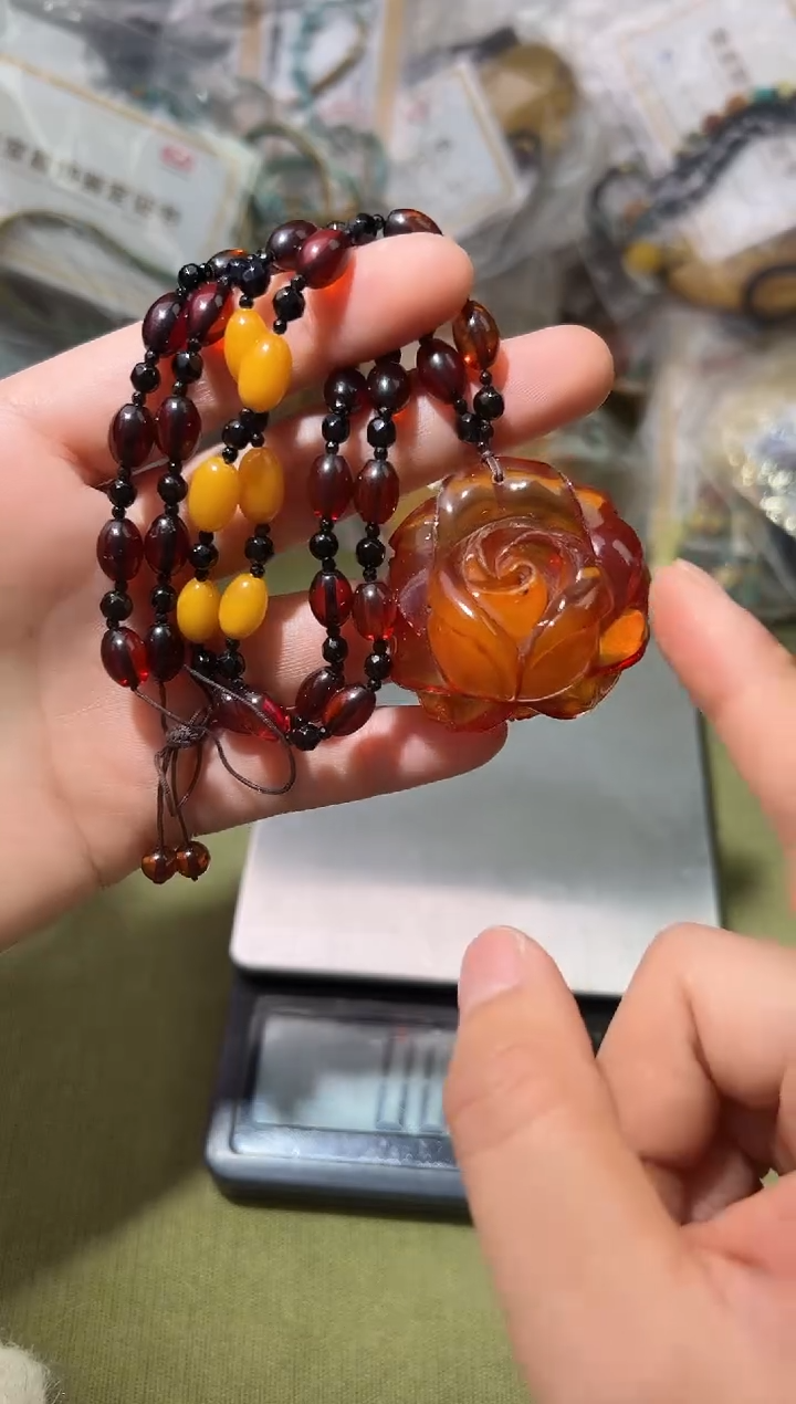 裸石琥珀未镶嵌琥珀蜜蜡吊坠