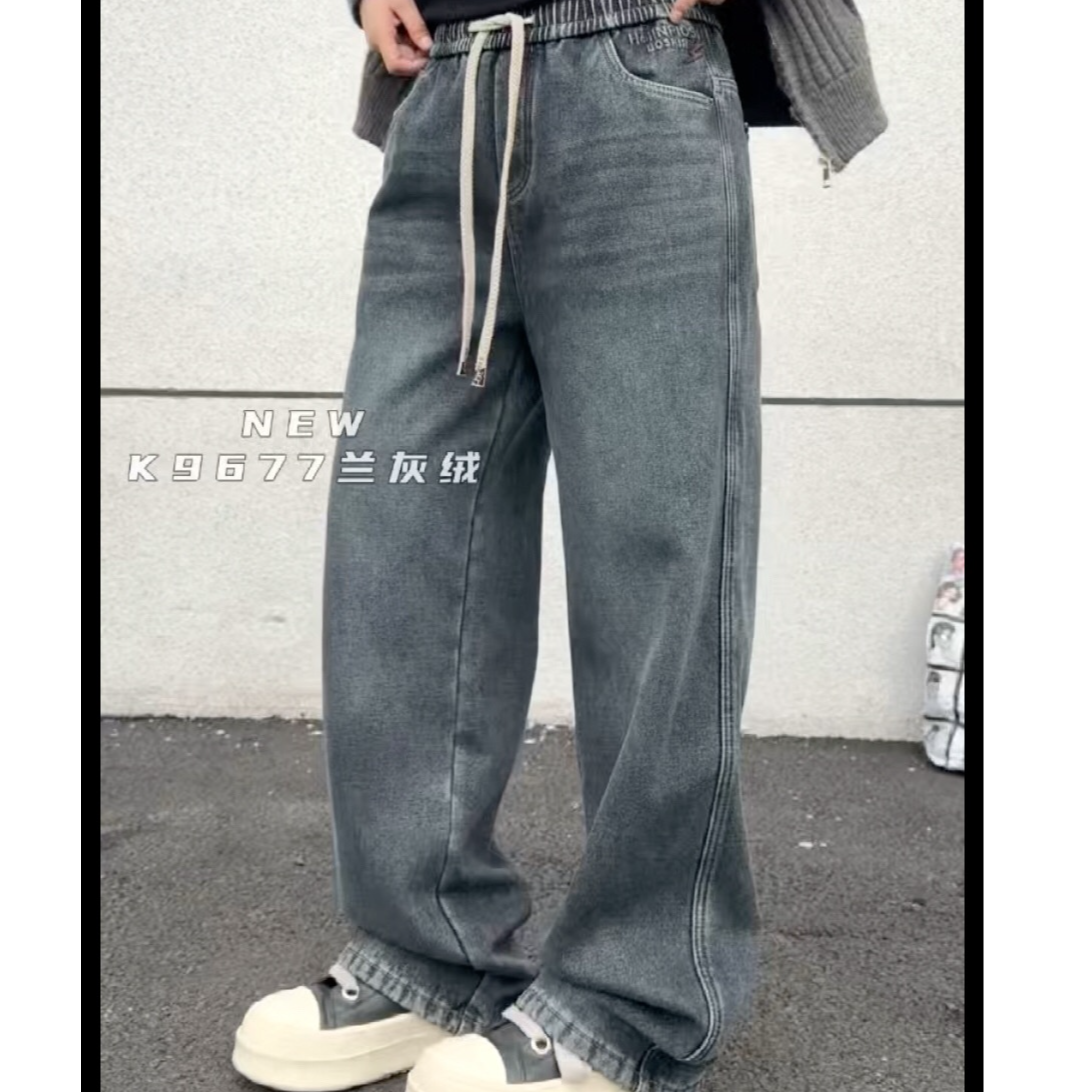 【加绒牛仔裤】9677-广州UUS-潮牌撤柜长裤男女同款