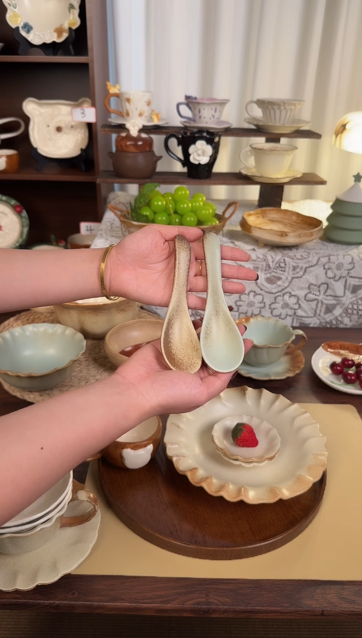 陶瓷展演勺子2把