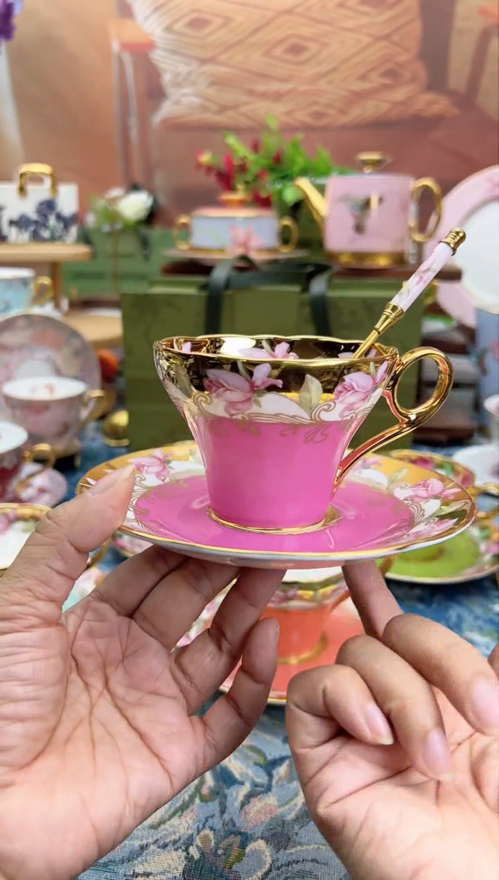 瓷片自然写生20玫瑰玫红色