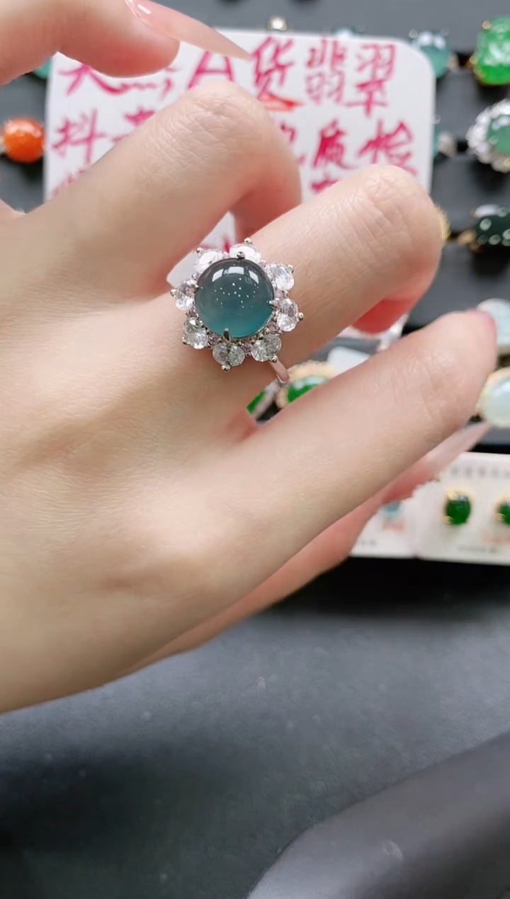 【闪购商品】翡翠戒指银S925镶嵌11111111