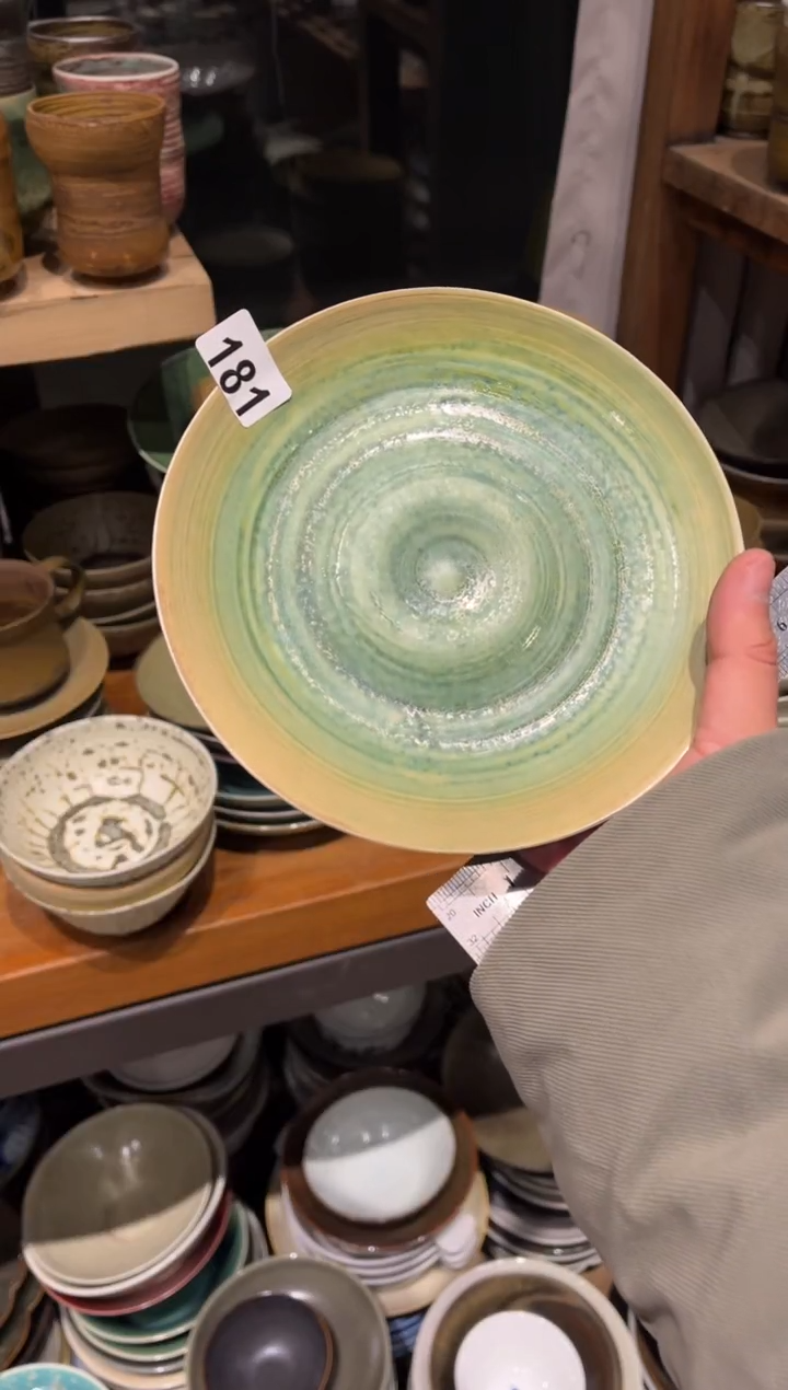 【闪购商品】瓷片181 苏打绿的菜盘1个