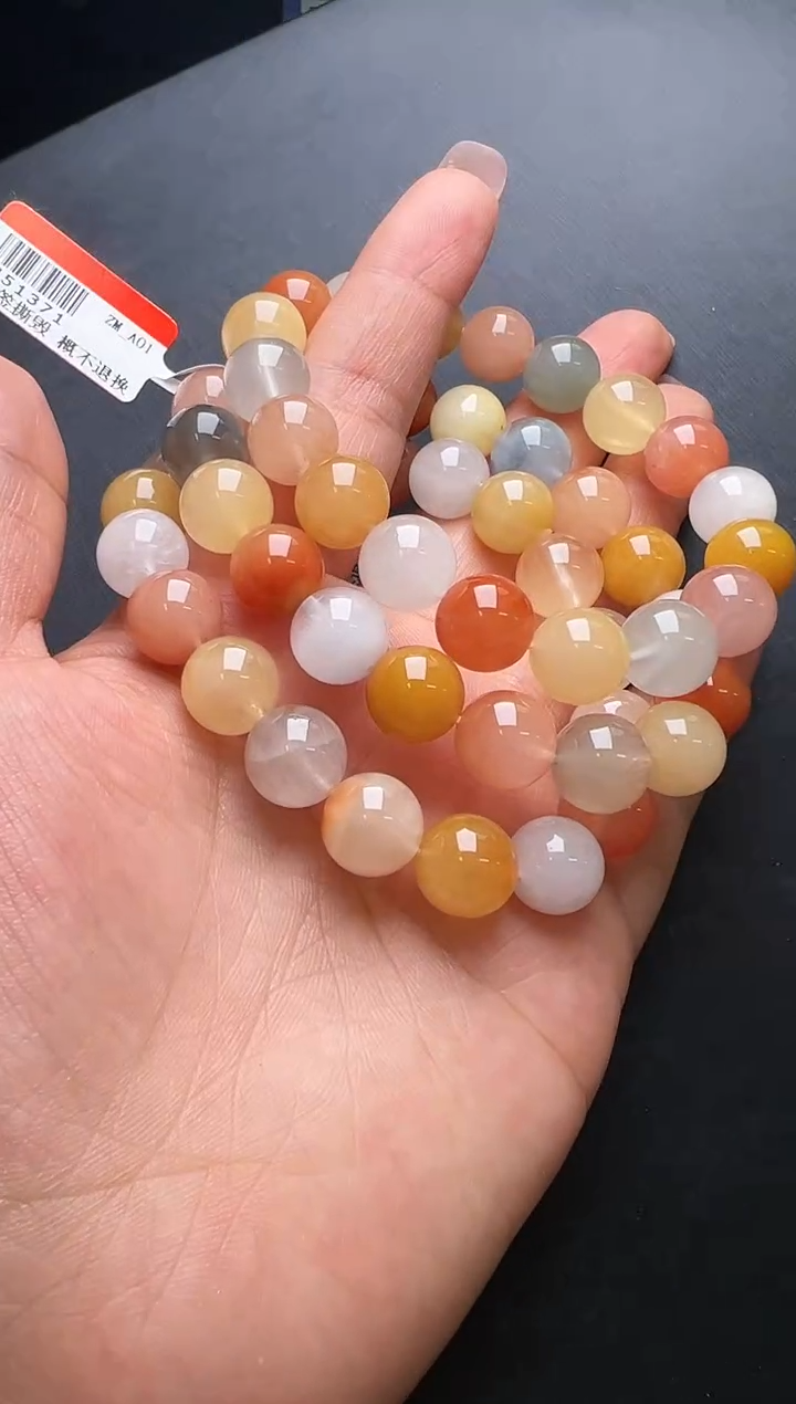 手串未镶嵌水晶彩兔毛手串多样性发一 M51371梦