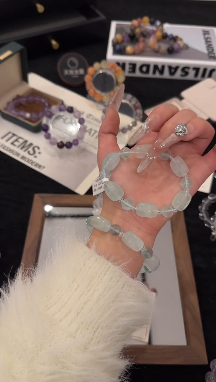 未镶嵌手链水晶绿萤石x3345