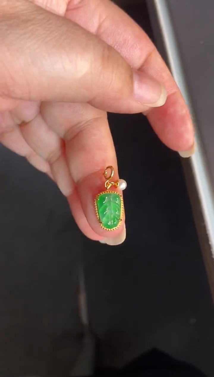 吊坠(不含链)银S925镶嵌翡翠1