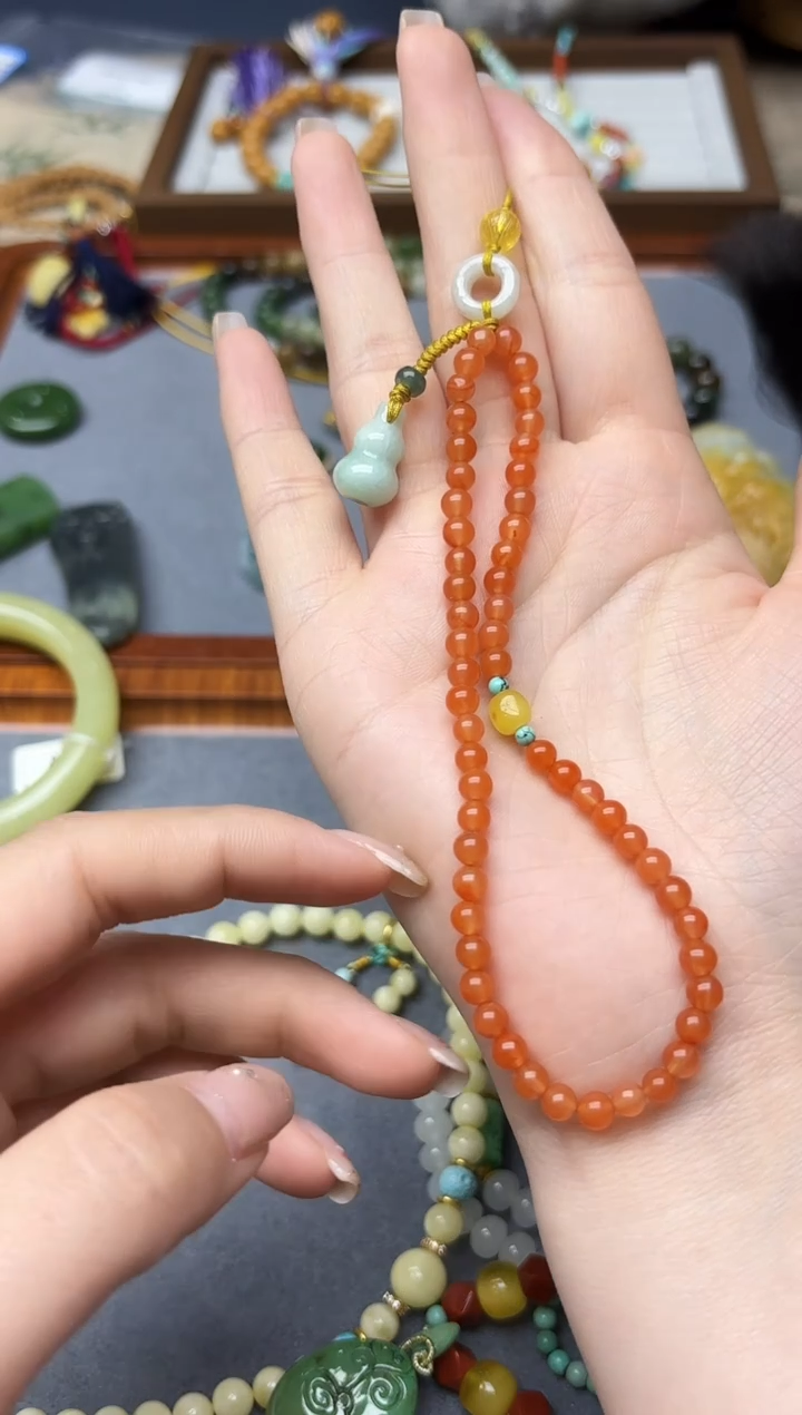 未镶嵌南红玛瑙挂件南红手机链挂件DN