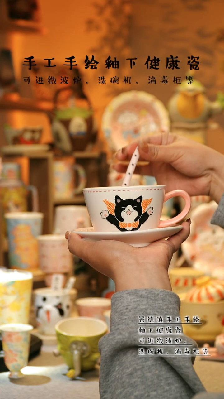 【闪购商品】杯景德镇高温釉下彩&W432