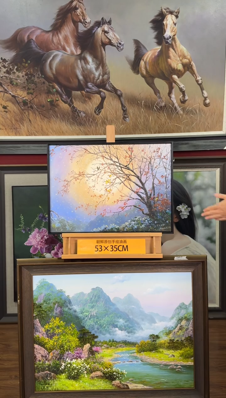 油画【5号】约53*35cm丨朝鲜原创纯手绘孤品油画丨带装裱