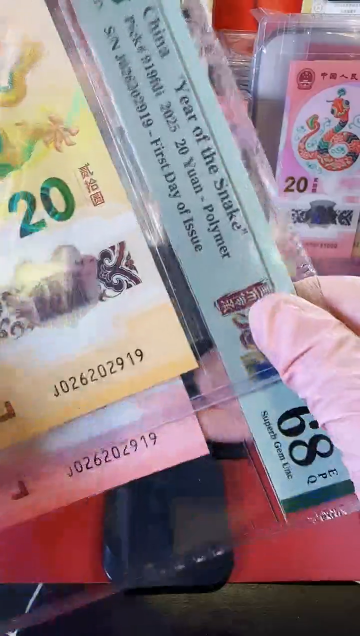 【闪购商品】塑料2025蛇钞全同号026202919裸