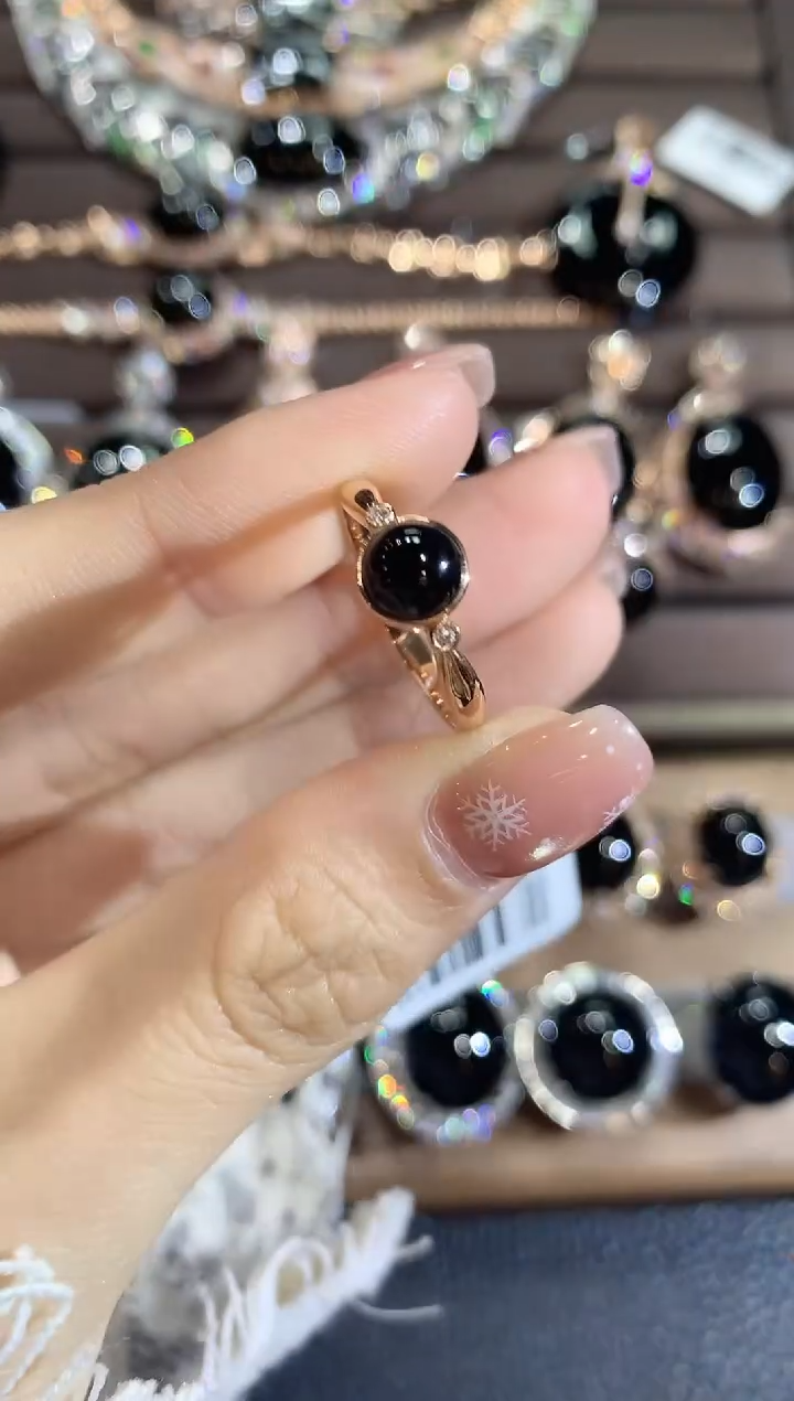 18K金镶嵌戒指翡翠A3翡翠多样性发一件