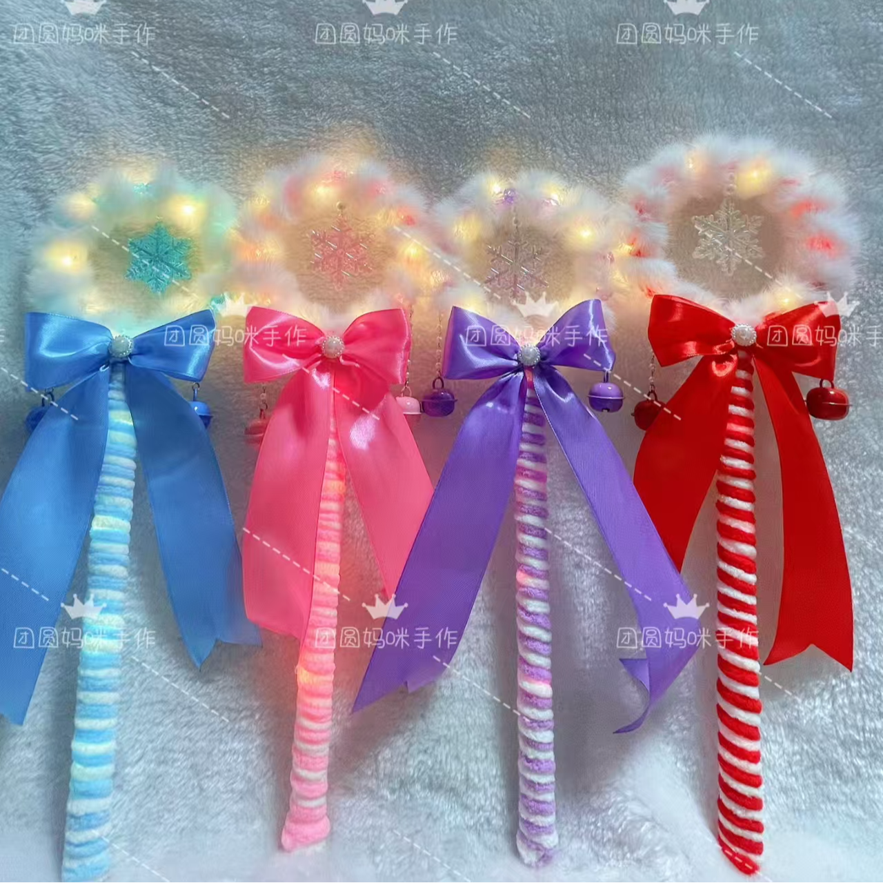 热卖UV镀彩镀彩雪花片棉花糖甜甜圈仙女棒手工DIY制作材料包