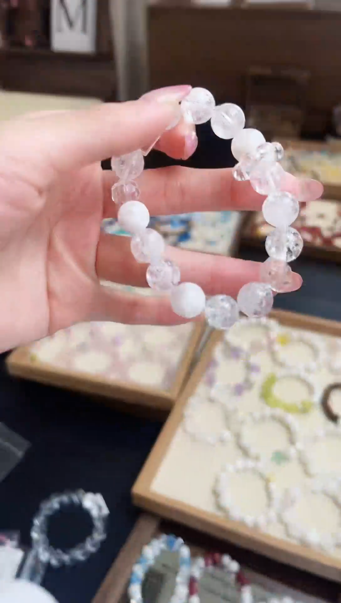 未镶嵌手串水晶小雪花泪/多样性发一