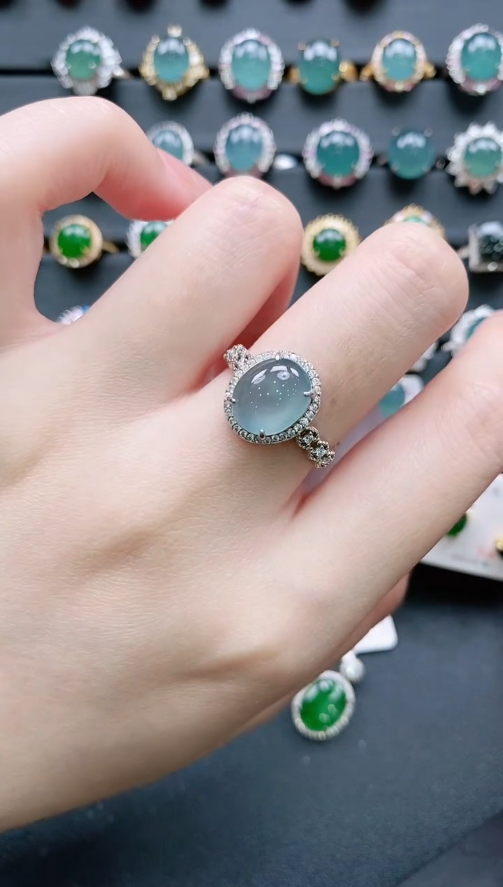 【闪购商品】翡翠戒指银S925镶嵌11111111