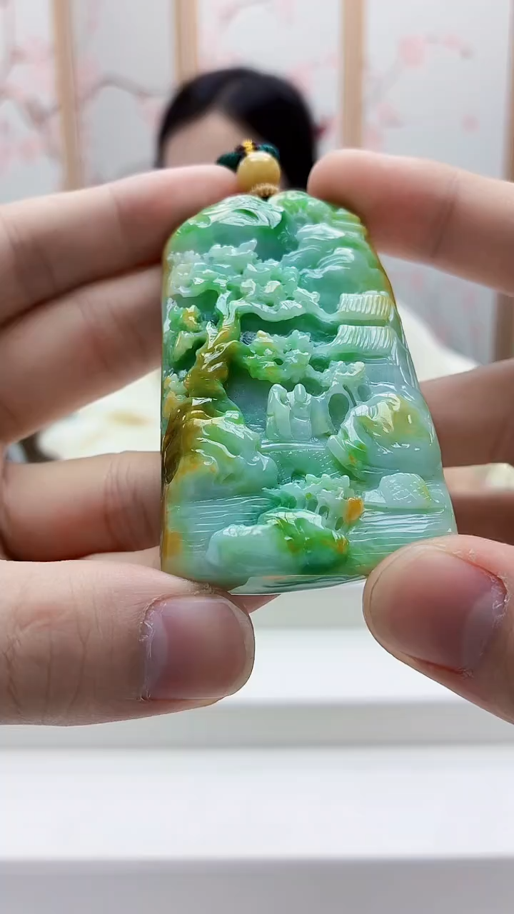 未镶嵌定制翡翠4852bb-毛货挂件33