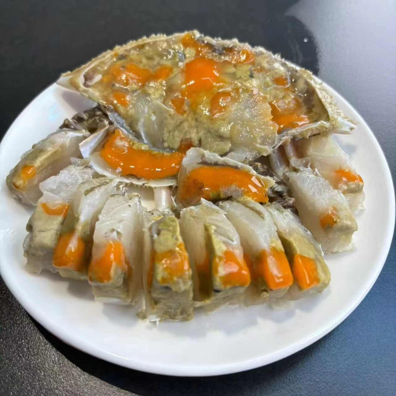 宁波舟山特产 家庭款淡红膏呛蟹 咸蟹江蟹生 生吃 顺丰包邮