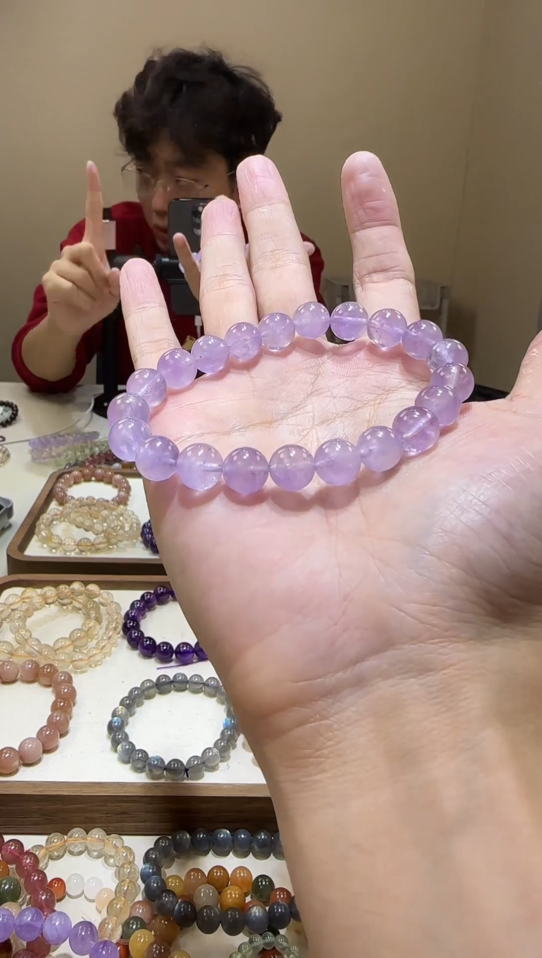 【闪购商品】水晶手链未镶嵌熏衣草紫水晶9+