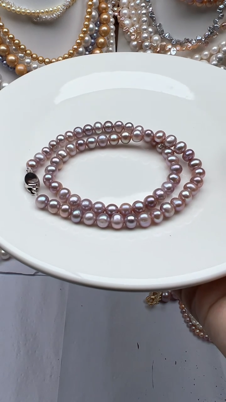 淡水珍珠未镶嵌颈饰1