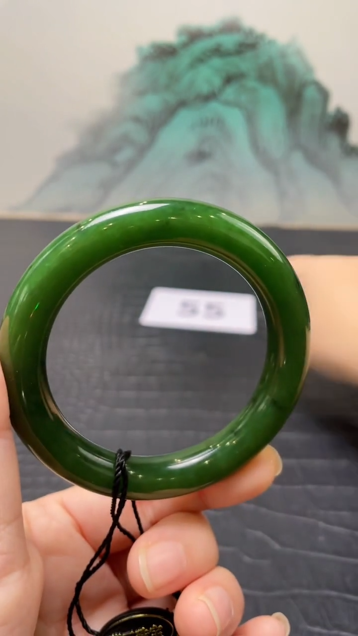 未镶嵌手镯和田玉（碧玉）潘*55