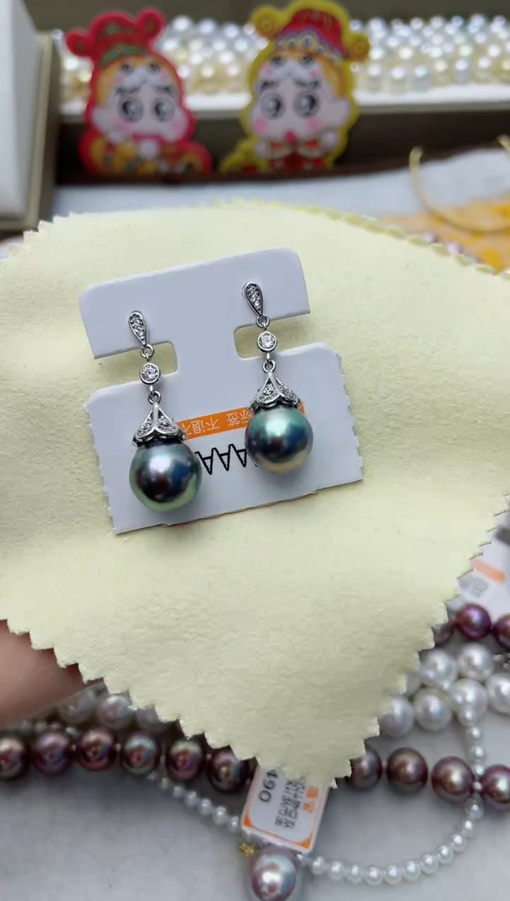 【闪购商品】海水珍珠耳饰银S925镶嵌W111