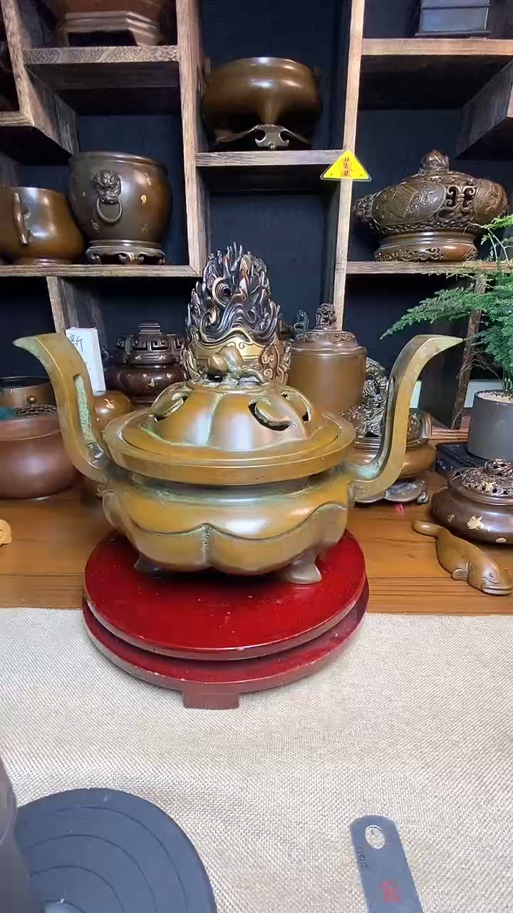 【闪购商品】苏工 普工精品铜 摆件熏香炉/摆件