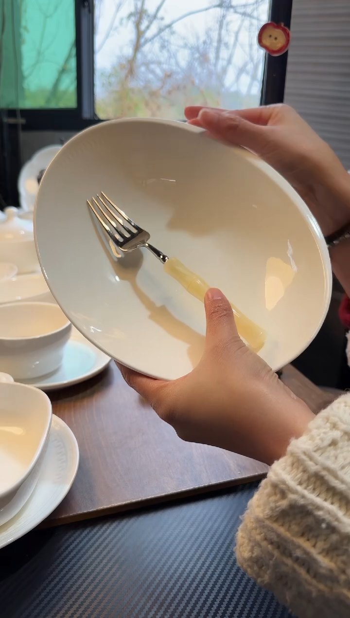 陶瓷10.5英寸超大鱼盘不含勺叉