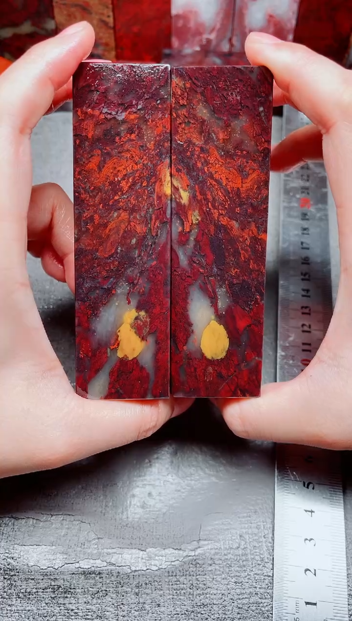 玉桂林鸡血玉素章3.0左右对章18