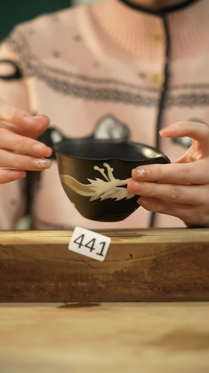 【闪购商品】瓷片黑游龙公道杯/设计师 牧渔 款