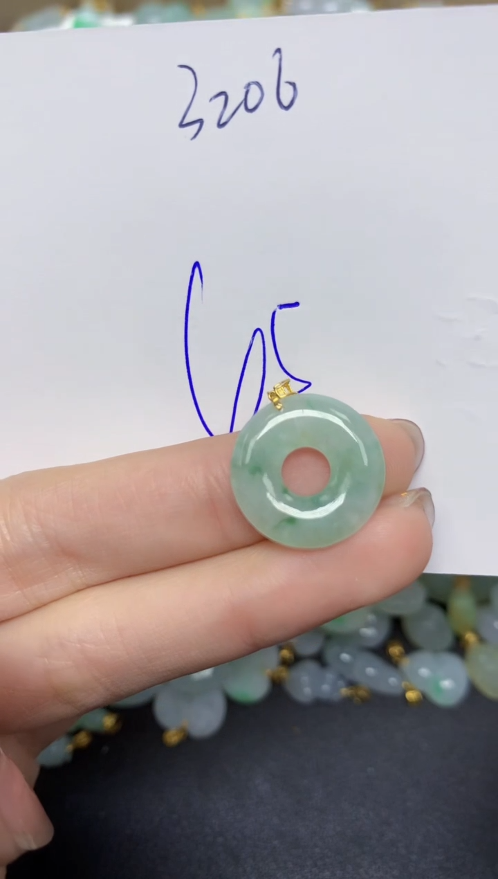 【闪购商品】翡翠颈饰18K金镶嵌 天然翡翠A货