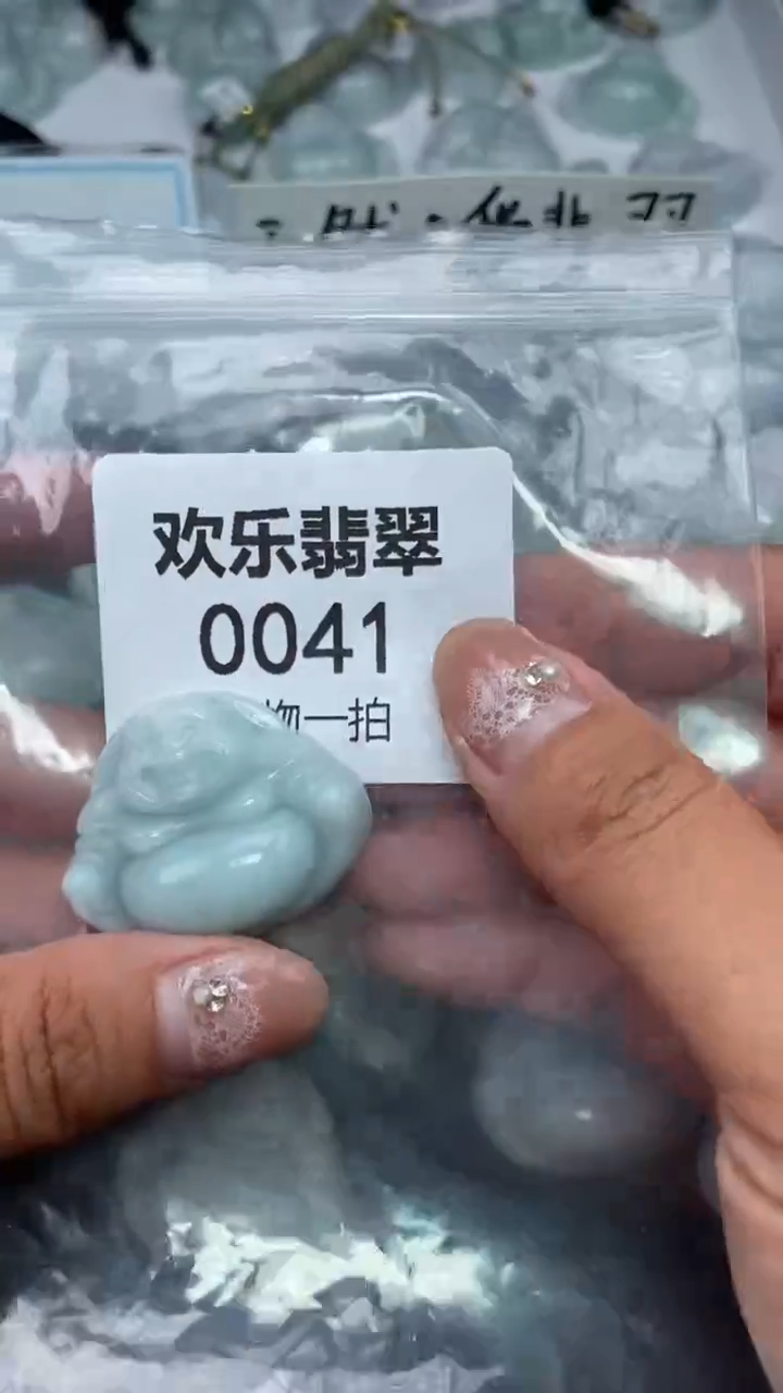 颈饰未镶嵌翡翠缅甸天然翡翠微微瑕0041