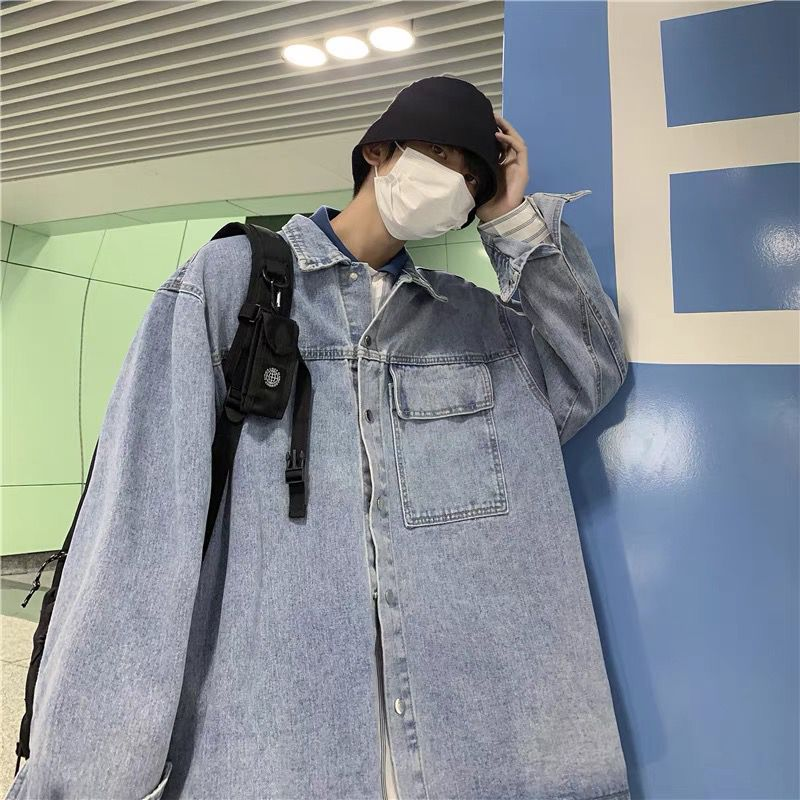451春秋季男装外套韩版宽松ins潮流帅气百搭牛仔夹克男2025年