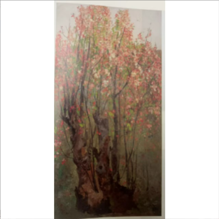 复刻版画吴冠中-海棠花-35*68-020