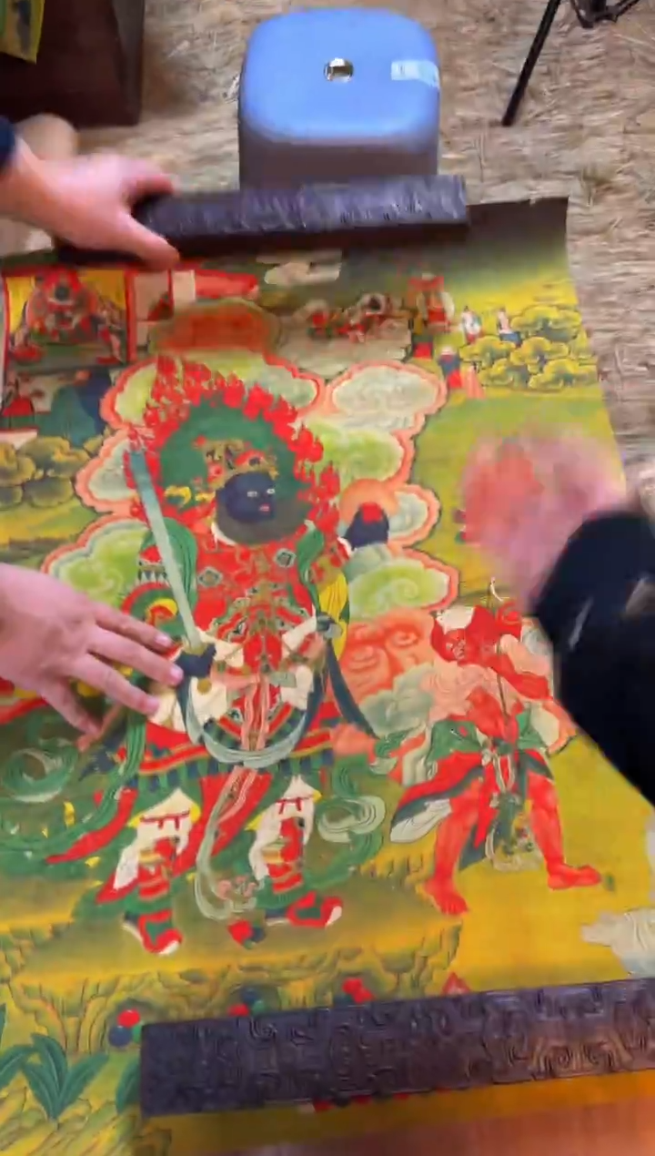 装裱画精品手绘唐卡链接--A068