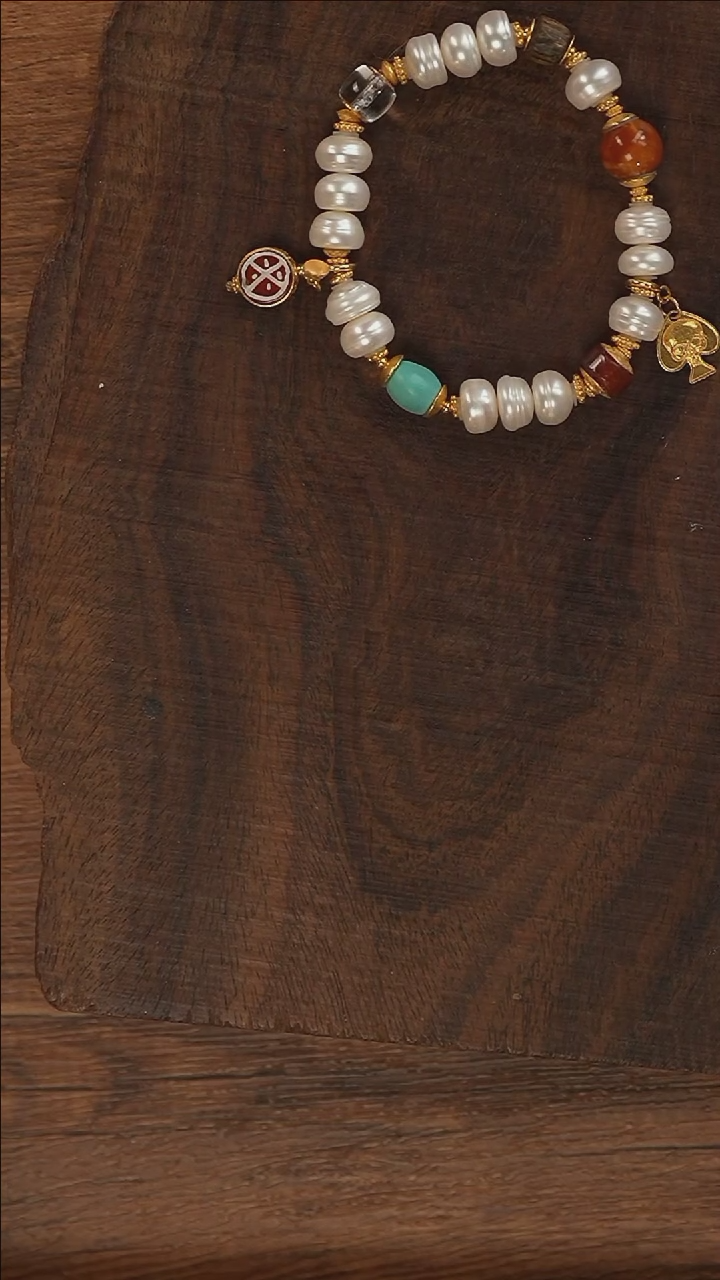 【闪购商品】淡水珍珠手串18K金镶嵌S2867-定制