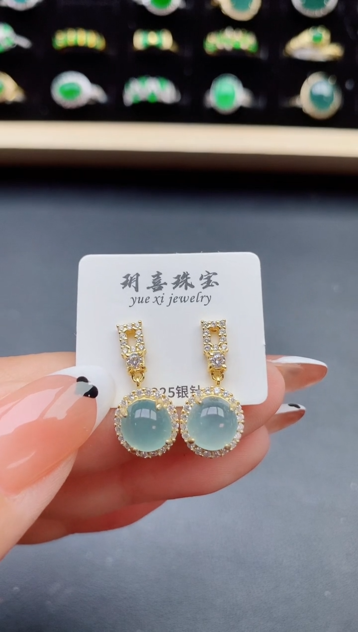 【闪购商品】翡翠银S925镶嵌戒指321321