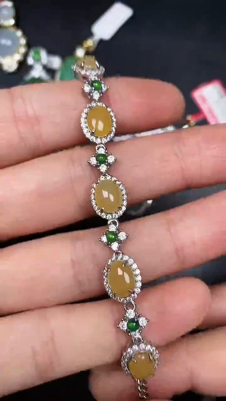 银S925镶嵌戒指翡翠3430