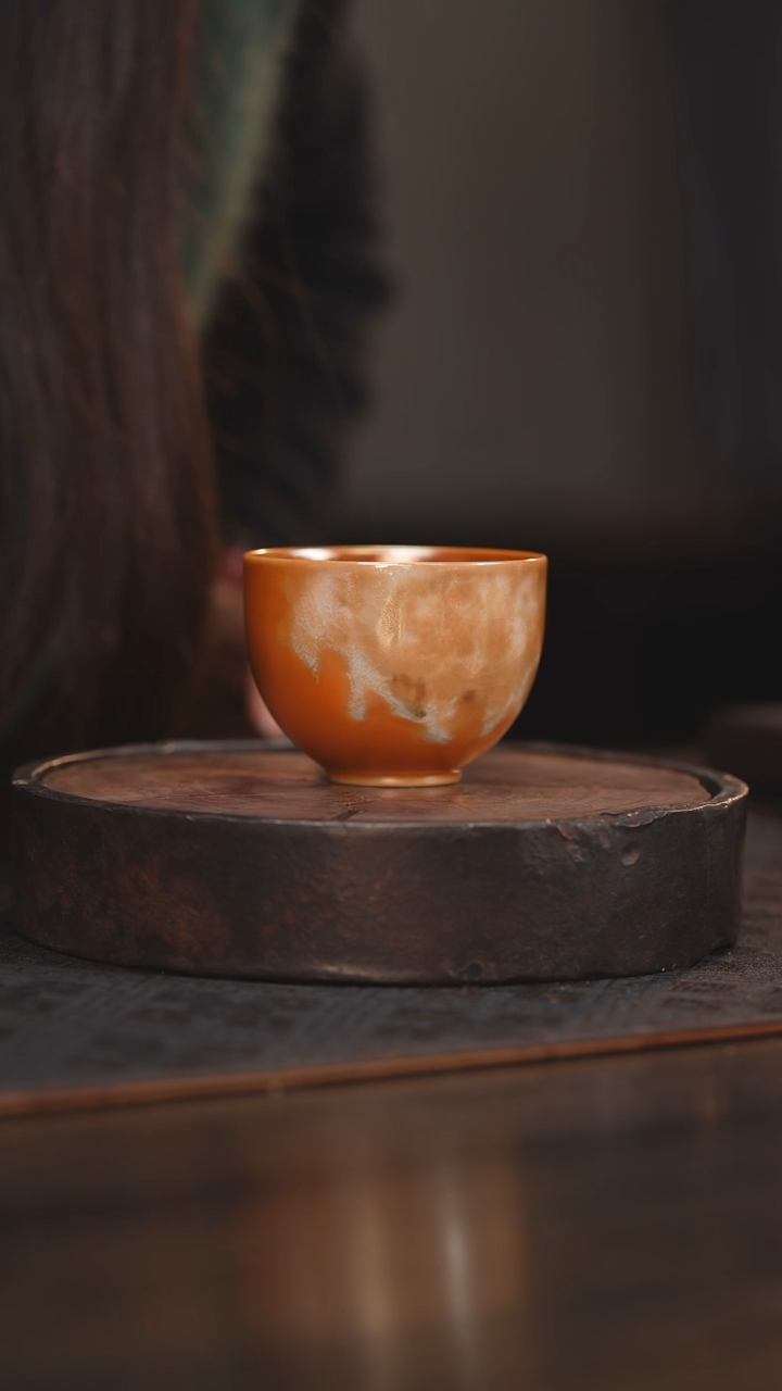 【闪购商品】杯144柴房陶瓷丨金色落灰单杯