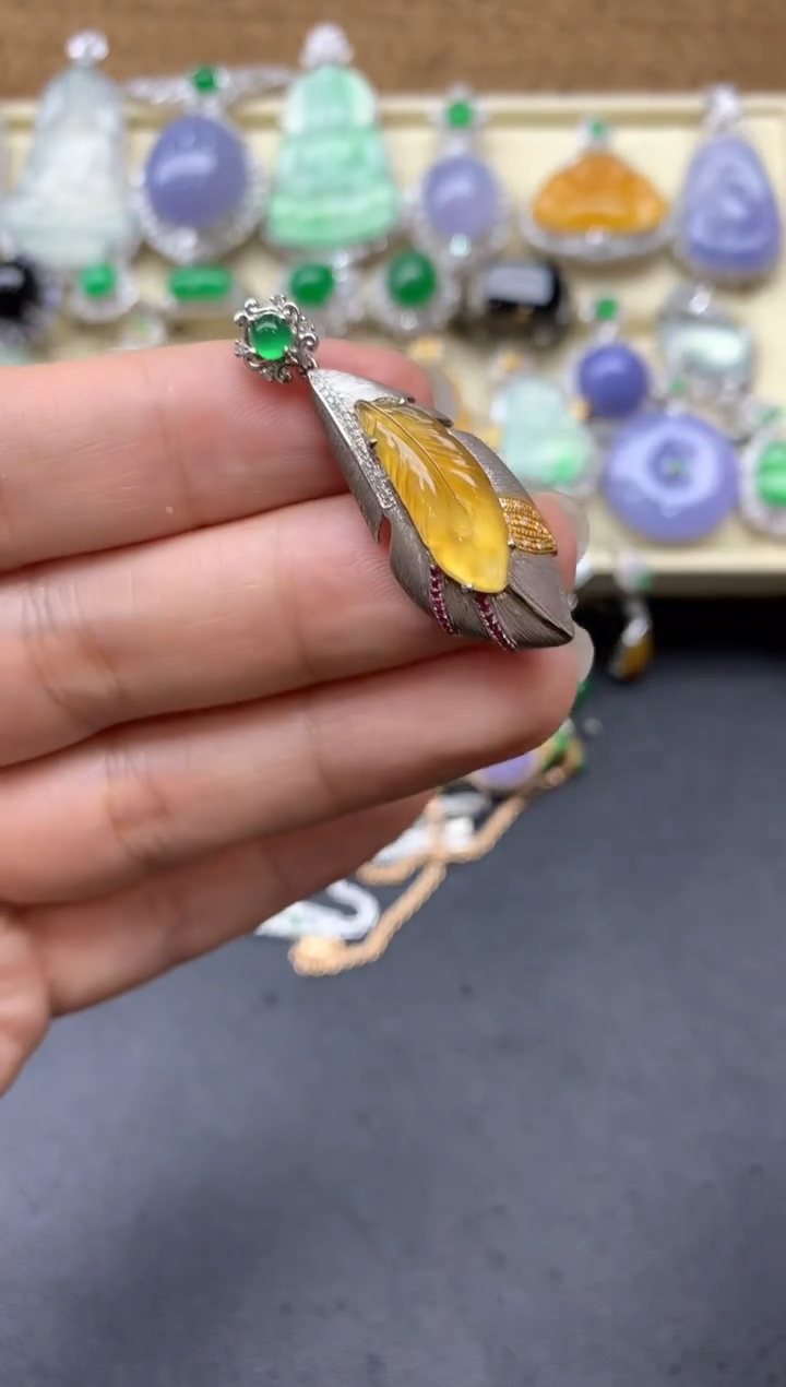 【闪购商品】翡翠颈饰18K金镶嵌427-中国好珍宝