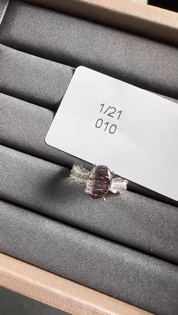【闪购商品】水晶戒指银S925镶嵌发一（010）
