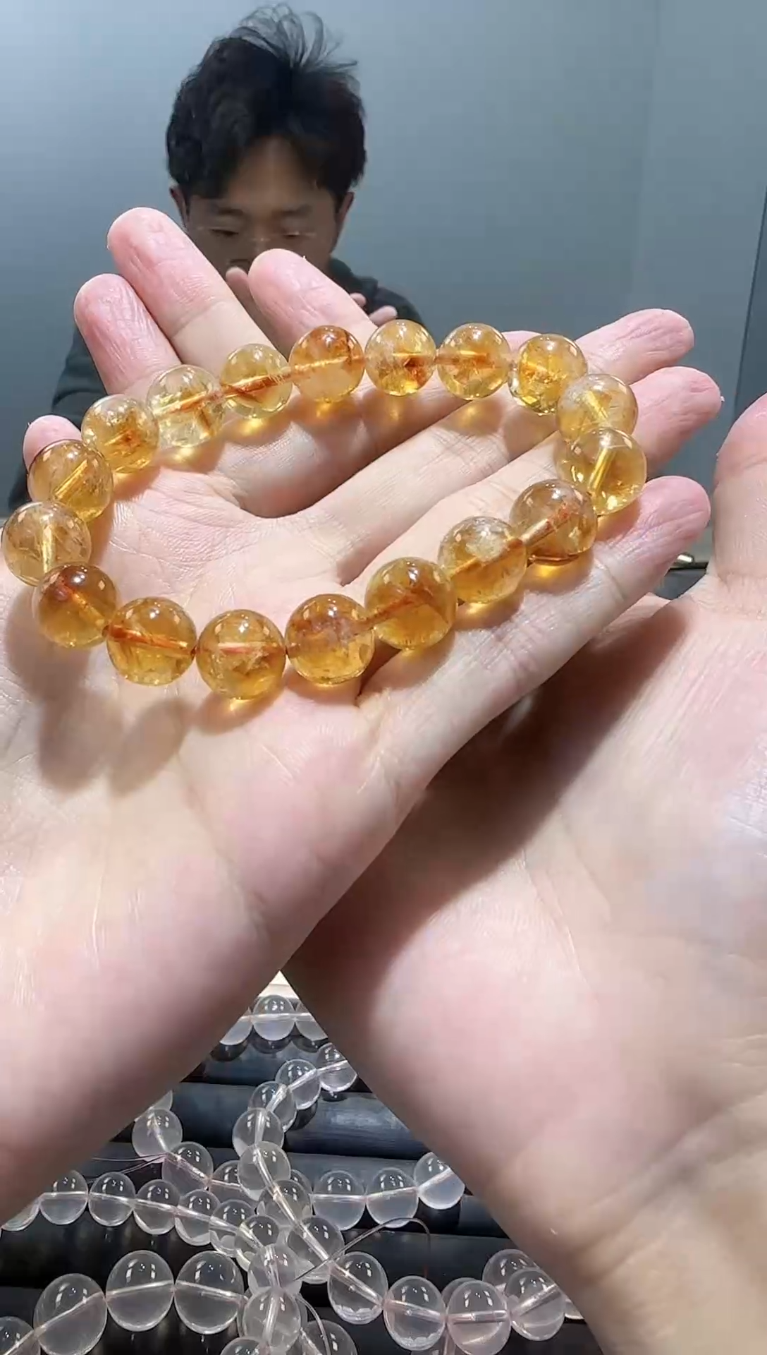 【闪购商品】水晶手链未镶嵌天然黄塔晶11