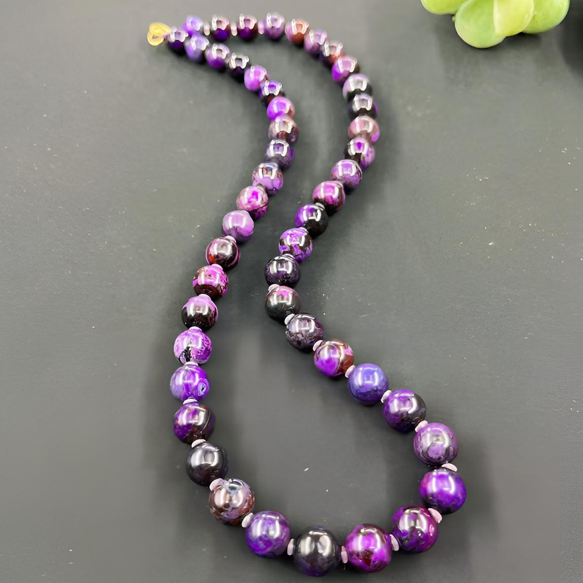 舒俱来老油料 18k金圆珠项链 卡9.3mm  手工时尚百搭经典气质