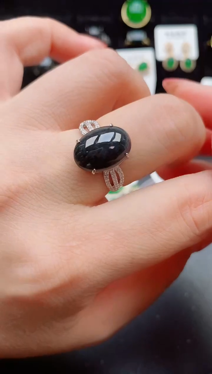 【闪购商品】翡翠戒指银S925镶嵌121221