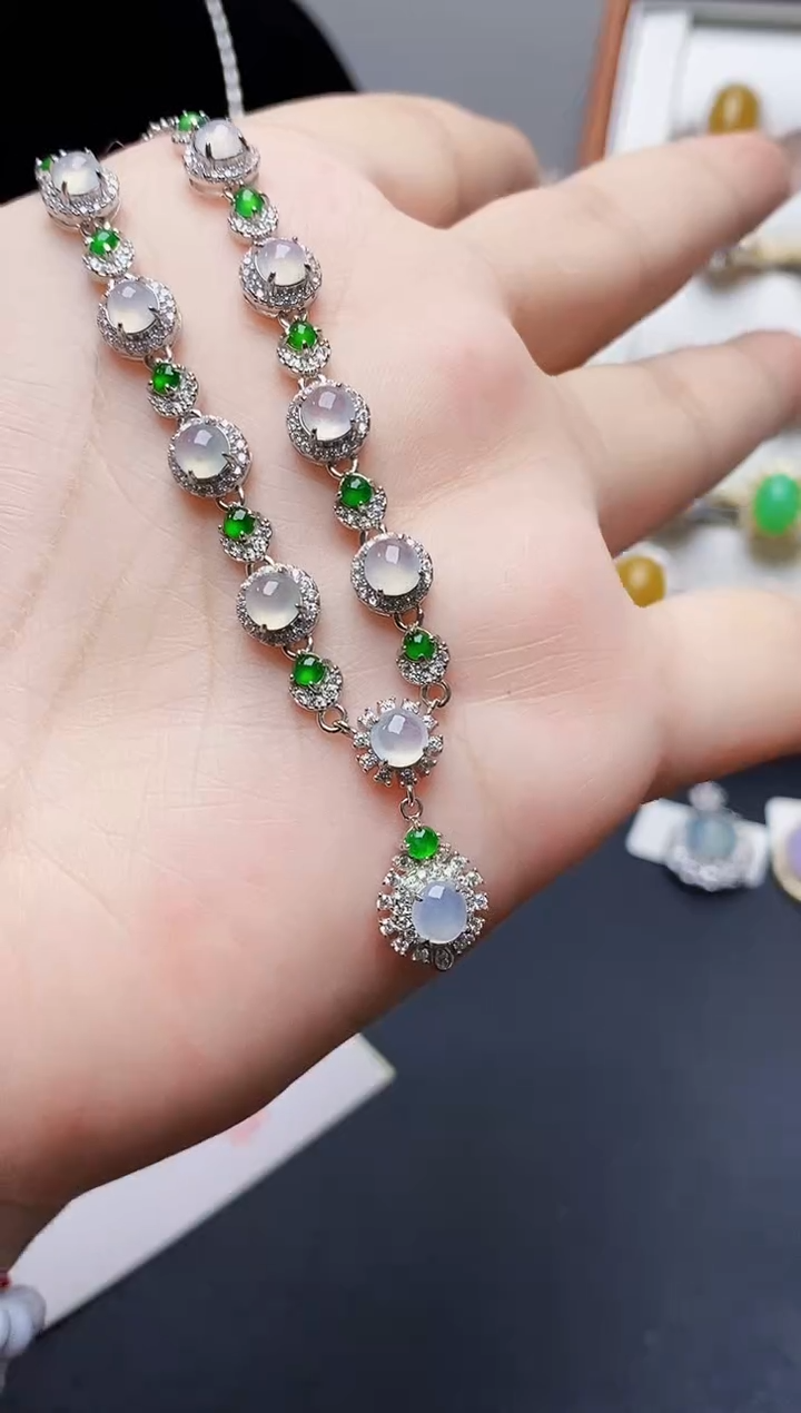 银S925镶嵌戒指翡翠0223