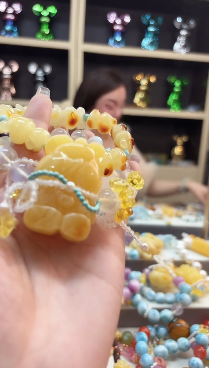 琥珀项链未镶嵌套装多样性发货一一一