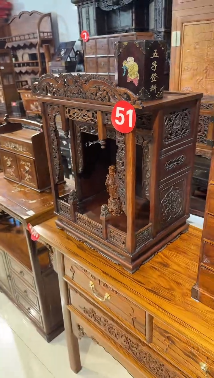 【闪购商品】木木艺缅花雕刻佛龛1280.888