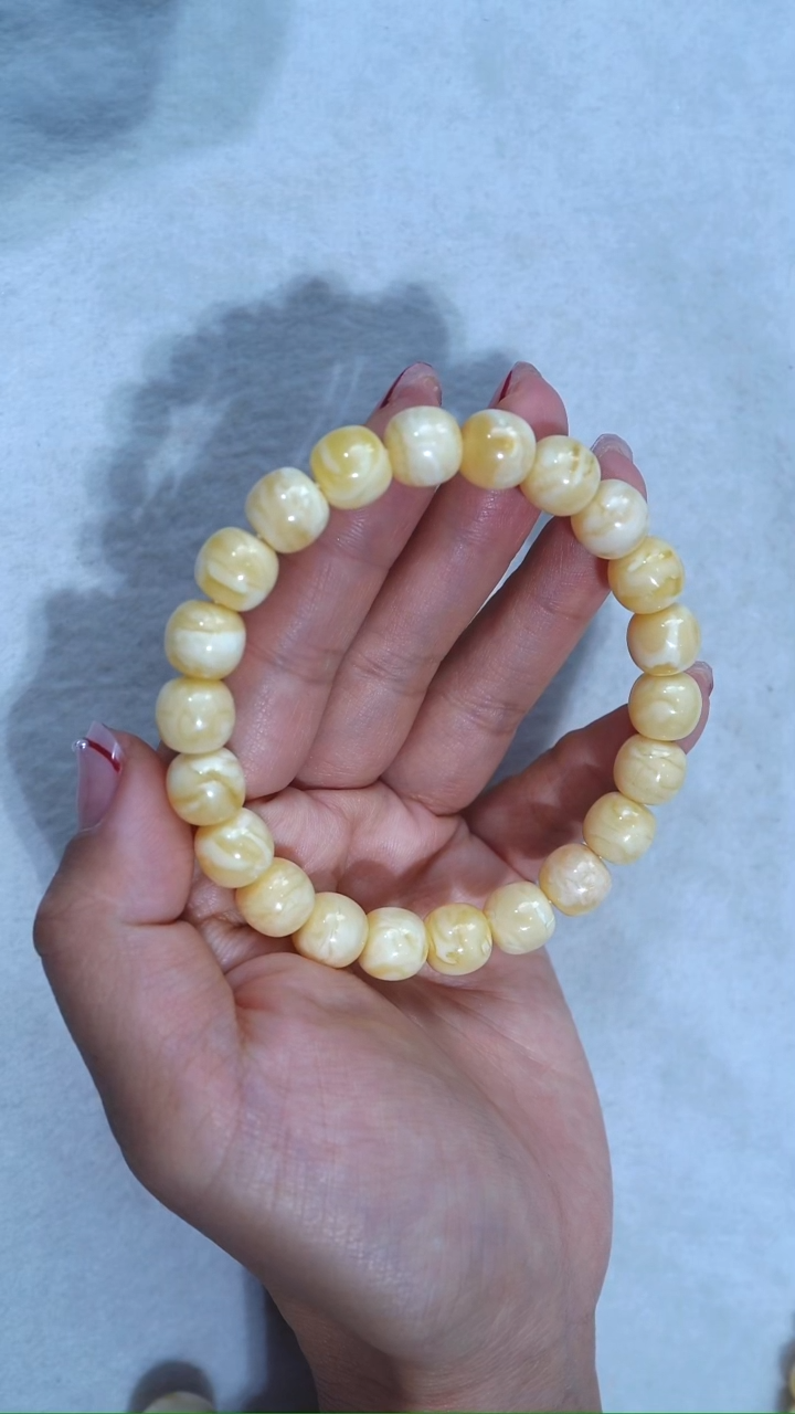 手链蜜蜡未镶嵌收藏级10.5mm爆浓满蜡虎皮妖花