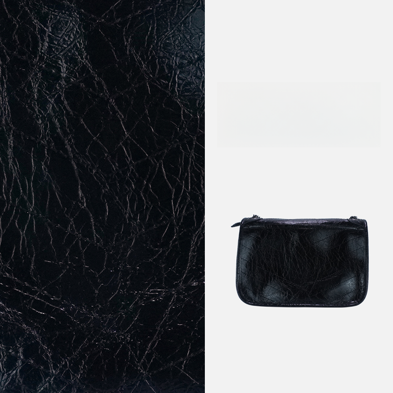 手工真皮女包 百搭单肩斜挎黑色流浪包