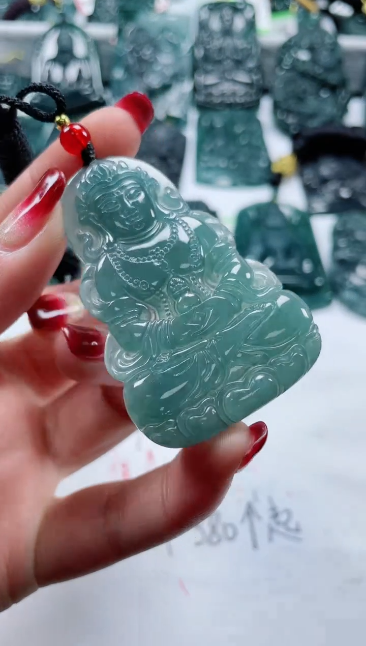 【闪购商品】翡翠颈饰未镶嵌多样性发货一件发货-度母观音